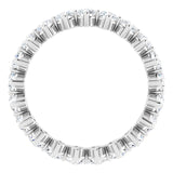 Platinum Round Lab-Grown Diamond Eternity Band – 3 mm Stones - view 2