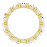 14K Gold Oval Lab-Grown Diamond Eternity Band – 5x3 mm Stones - Yellow Gold - view 2