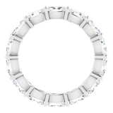 Platinum Oval Lab-Grown Diamond Eternity Band – 5x3 mm Stones - view 2
