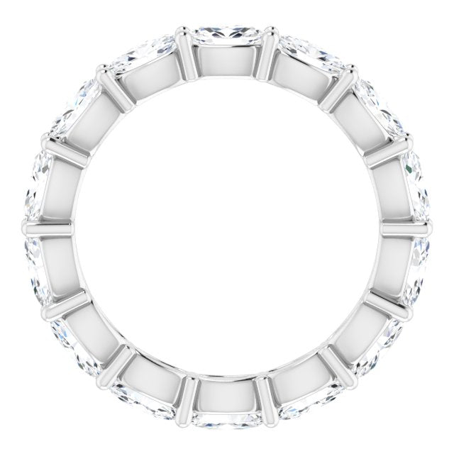 Platinum Oval Lab-Grown Diamond Eternity Band – 5x3 mm Stones - view 2