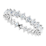 Platinum Round Lab-Grown Diamond Eternity Band – 2.8 mm Stones - view 5