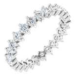 Platinum Round Lab-Grown Diamond Eternity Band – 2.5 mm Stones