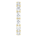 14K Gold Oval Lab-Grown Diamond Eternity Band – 5x3 mm Stones - Yellow Gold - view 4