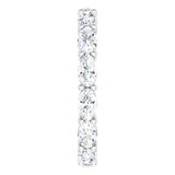 Platinum Oval Lab-Grown Diamond Eternity Band – 5x3 mm Stones - view 4
