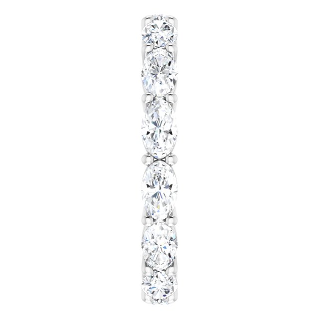 Platinum Oval Lab-Grown Diamond Eternity Band – 5x3 mm Stones - view 4