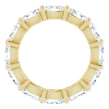 14K Gold Oval Lab-Grown Diamond Eternity Band – 6x4 mm Stones - Yellow Gold - view 2