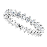 Platinum Round Lab-Grown Diamond Eternity Band – 2.5 mm Stones - view 5