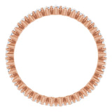14K Gold Round Lab-Grown Diamond Eternity Band – 1.7 mm Stones - Rose Gold - view 2