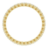 14K Gold Round Lab-Grown Diamond Eternity Band – 1.7 mm Stones - Yellow Gold - view 2