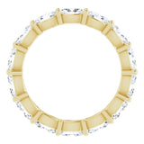 14K Gold Oval Lab-Grown Diamond Eternity Band – 5x3 mm Stones - Yellow Gold - view 2