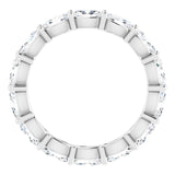 Platinum Oval Lab-Grown Diamond Eternity Band – 5x3 mm Stones - view 2