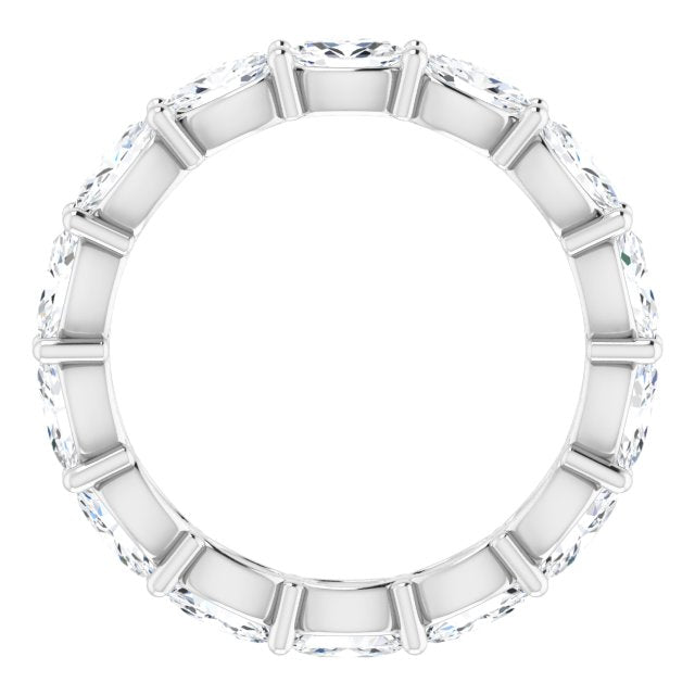 Platinum Oval Lab-Grown Diamond Eternity Band – 5x3 mm Stones - view 2