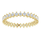 14K Gold Round Lab-Grown Diamond Eternity Band – 2 mm Stones - Yellow Gold - view 3