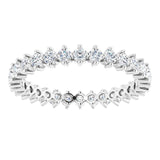 Platinum Round Lab-Grown Diamond Eternity Band – 2 mm Stones - view 3