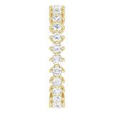 14K Gold Round Lab-Grown Diamond Eternity Band – 2.25 mm Stones - Yellow Gold - view 4