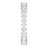 Platinum Round Lab-Grown Diamond Eternity Band – 2.25 mm Stones - view 4