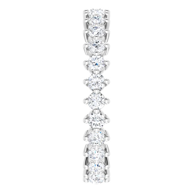 Platinum Round Lab-Grown Diamond Eternity Band – 2.25 mm Stones - view 4