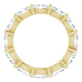 14K Gold Oval Lab-Grown Diamond Eternity Band – 6x4 mm Stones - Yellow Gold - view 2