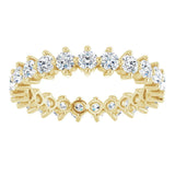 14K Gold Round Lab-Grown Diamond Eternity Band – 2.8 mm Stones - Yellow Gold - view 3
