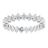 Platinum Round Lab-Grown Diamond Eternity Band – 2.8 mm Stones - view 3