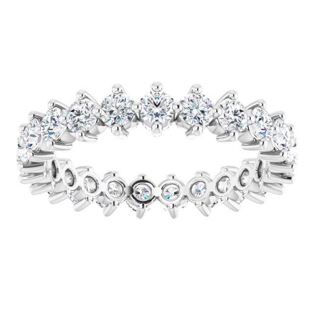Platinum Round Lab-Grown Diamond Eternity Band – 2.8 mm Stones - view 3