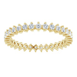 14K Gold Round Lab-Grown Diamond Eternity Band – 1.7 mm Stones - Yellow Gold - view 3