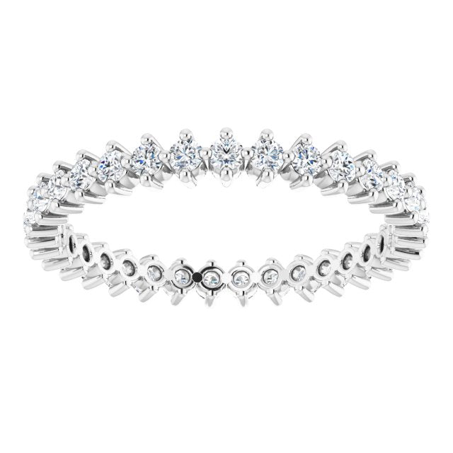 Platinum Round Lab-Grown Diamond Eternity Band – 1.7 mm Stones - view 3