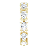 14K Gold Pear Lab-Grown Diamond Eternity Band – 5.5x3.5 mm Stones - Yellow Gold - view 4