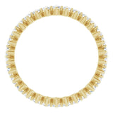 14K Gold Round Lab-Grown Diamond Eternity Band – 2 mm Stones - Yellow Gold - view 2