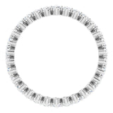 Platinum Round Lab-Grown Diamond Eternity Band – 2 mm Stones - view 2