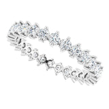 Platinum Round Lab-Grown Diamond Eternity Band – 2.25 mm Stones - view 5