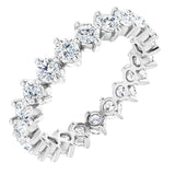 Platinum Round Lab-Grown Diamond Eternity Band – 3 mm Stones