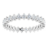 Platinum Round Lab-Grown Diamond Eternity Band – 2.25 mm Stones - view 3