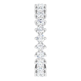 Platinum Round Lab-Grown Diamond Eternity Band – 2.5 mm Stones - view 4