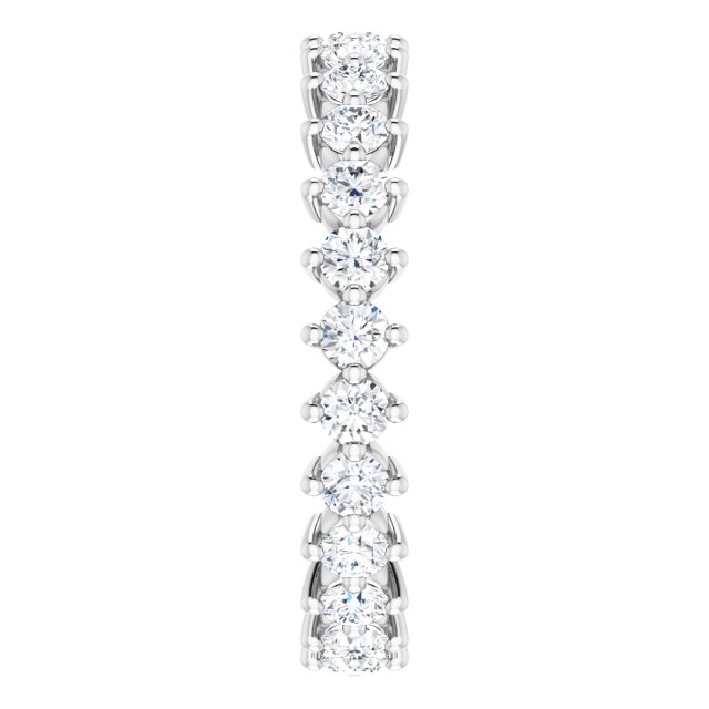 Platinum Round Lab-Grown Diamond Eternity Band – 2.5 mm Stones - view 4