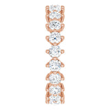 14K Gold Round Lab-Grown Diamond Eternity Band – 3 mm Stones - Rose Gold - view 4