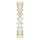 14K Gold Round Lab-Grown Diamond Eternity Band – 3 mm Stones - Yellow Gold - view 4