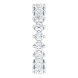 Platinum Round Lab-Grown Diamond Eternity Band – 3 mm Stones - view 4