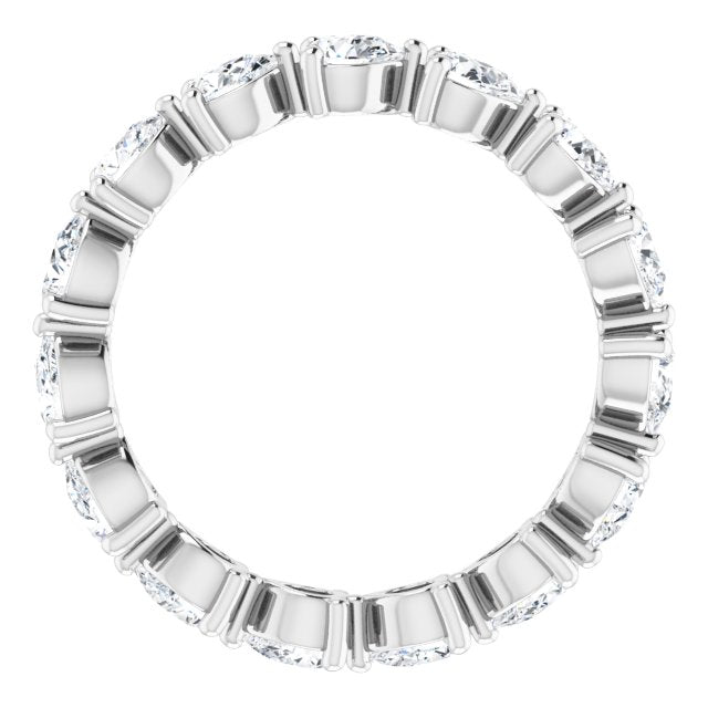 Platinum Pear Lab-Grown Diamond Eternity Band – 4x3 mm Stones - view 2