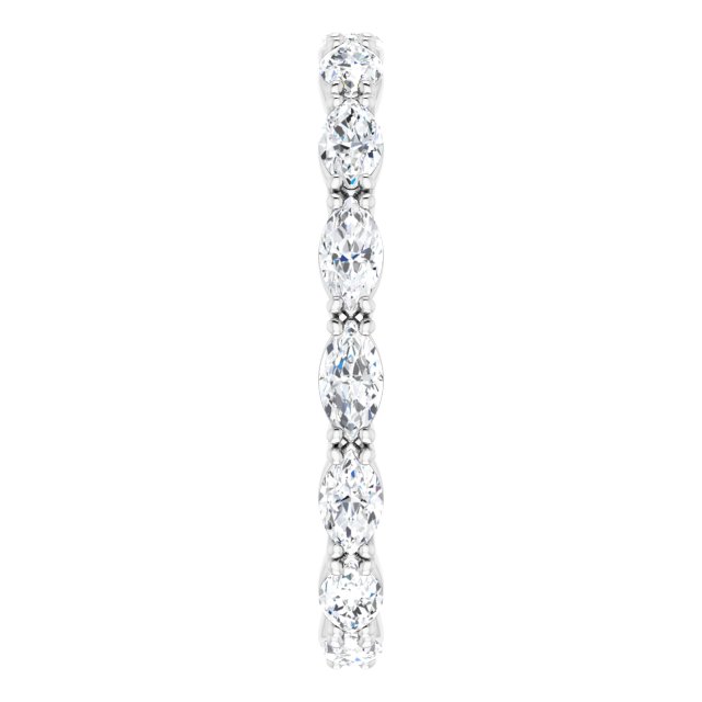 Platinum Marquise Lab-Grown Diamond Eternity Band – 4.3x2.25 mm Stones - view 4