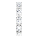 Platinum Pear Natural Diamond Eternity Band – 6x4 mm Stones - view 4