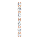 14K Gold Marquise Lab-Grown Diamond Eternity Band – 4.5x2.5 mm Stones - Rose Gold - view 4