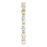 14K Gold Marquise Natural Diamond Eternity Band – 4.5x2.5 mm Stones - Yellow Gold - view 4