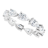 Platinum Pear Lab-Grown Diamond Eternity Band – 5.5x3.5 mm Stones - view 5