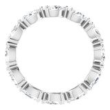 Platinum Pear Natural Diamond Eternity Band – 5x3 mm Stones - view 2