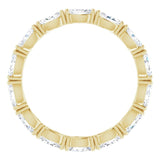 14K Gold Marquise Natural Diamond Eternity Band – 4.5x2.5 mm Stones - Yellow Gold - view 2