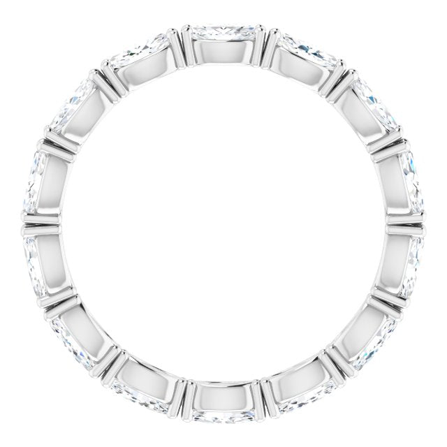 Platinum Marquise Natural Diamond Eternity Band – 4.5x2.5 mm Stones - view 2