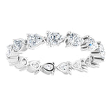 Platinum Pear Lab-Grown Diamond Eternity Band – 4x3 mm Stones - view 3