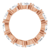 14K Gold Pear Lab-Grown Diamond Eternity Band – 6x4 mm Stones - Rose Gold - view 2