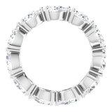 Platinum Pear Natural Diamond Eternity Band – 6x4 mm Stones - view 2